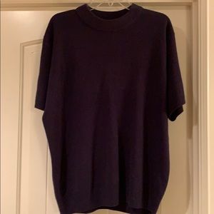 Black Short Sleeve Sweater